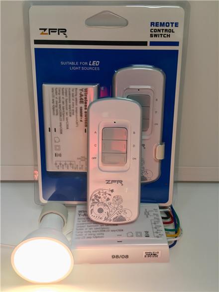 ریموت ZFR زد اف آر ریموت مجزا ZFR ریموت کنترل لوستری 4 چهار کانال ZFR زد اف آر 