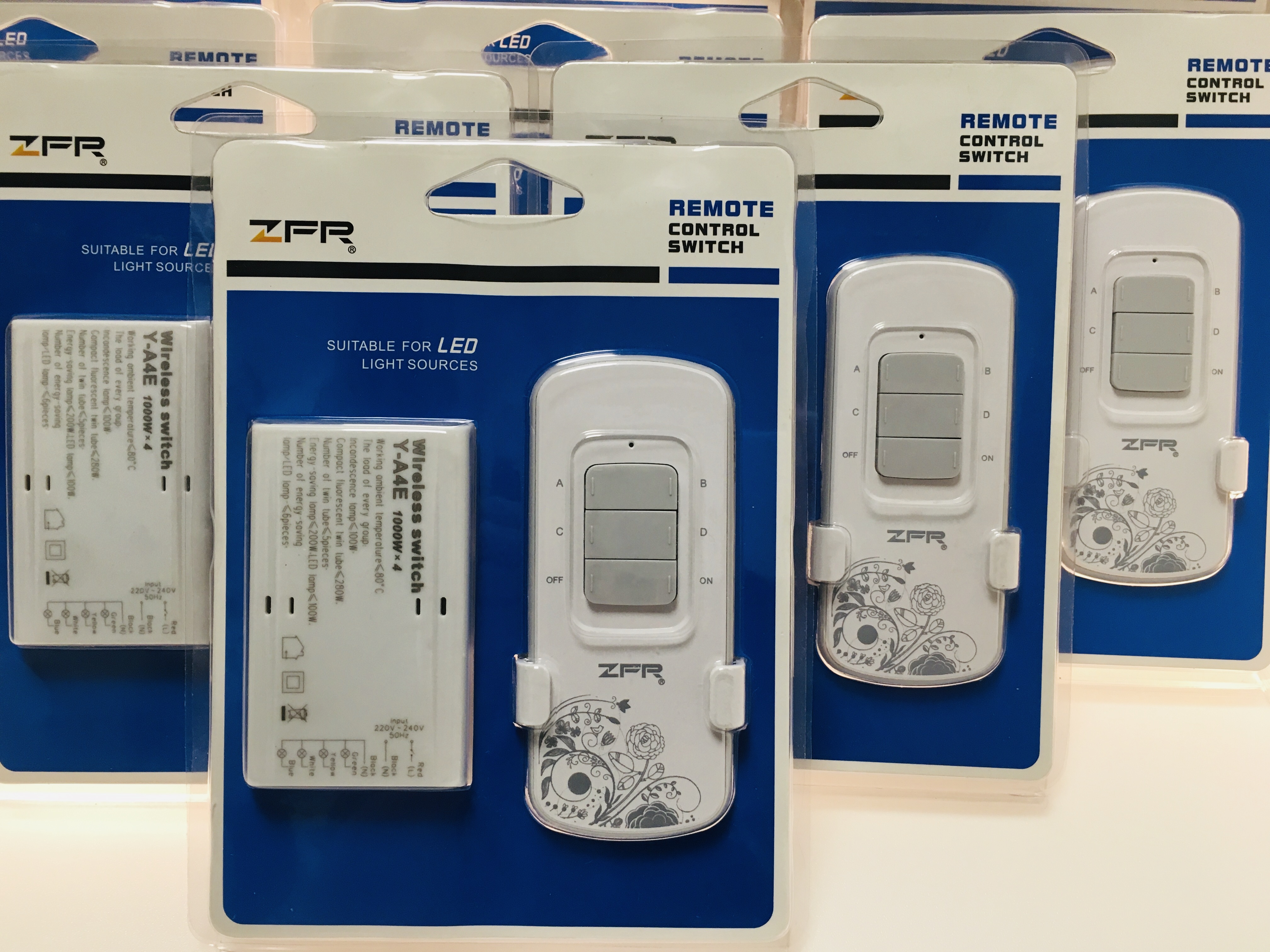 ریموت ZFR زد اف آر ریموت مجزا ZFR ریموت کنترل لوستری 4 چهار کانال ZFR زد اف آر 